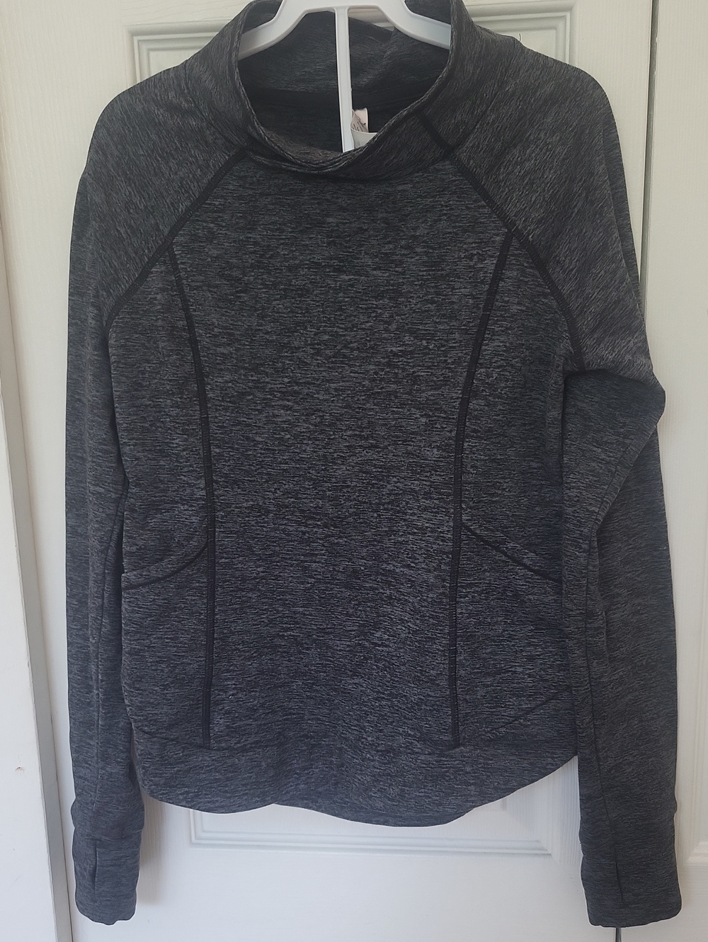 90 Degree by Reflex Girls Space Dye Mock Neck Pullover Size M 10